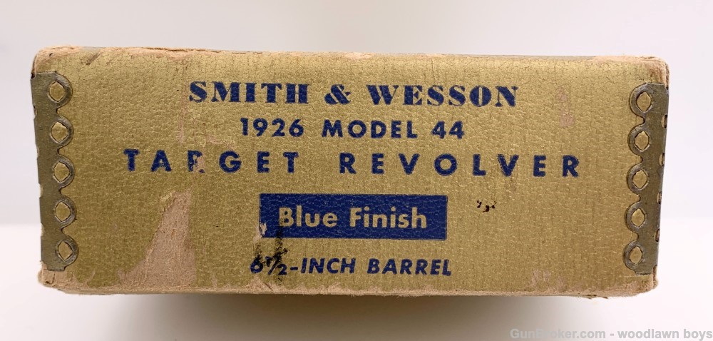 S&W 4" BLUE PRE-MOD 24 M1950 TARGET .44 SPL W/ ORIG BOX & LETTER-img-7