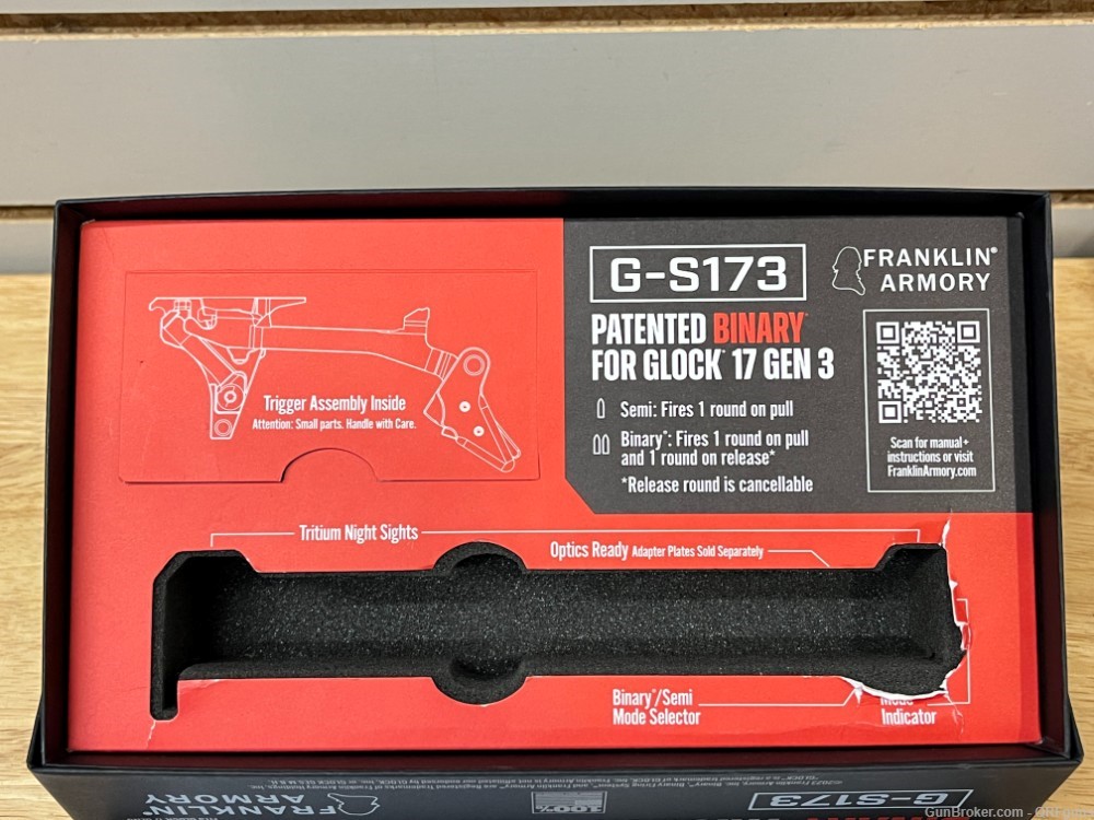 Glock 17 Gen3 & Franklin Armory Binary Slide  NEW IN BOX SHIPS FAST-img-8