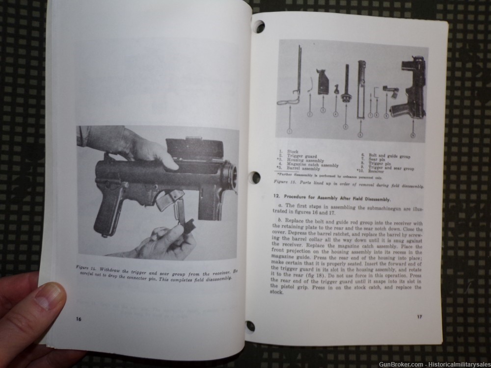 1974 US Army FM 23-41 M3 and M3A1 Submachine Guns .45 Caliber Field Manual-img-3