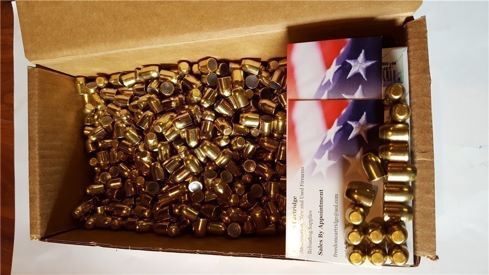 500 Montana Gold 40 smith and wesson/ 10mm 165 grain FMJ bullet heads-img-0
