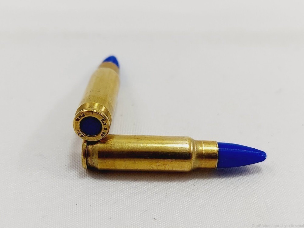 5.7x28 FN Brass Snap caps / Dummy Training Rounds - Set of 10 - Blue-img-1