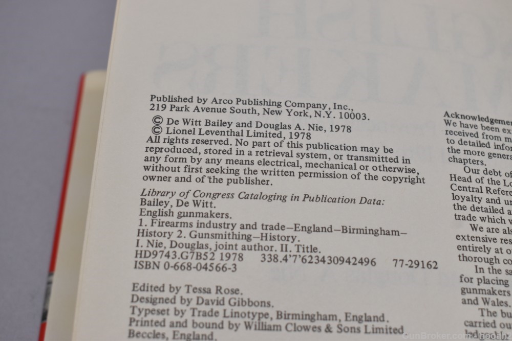 English Gunmakers Birmingham 18th 19th Century HC Book Baily & Nie -img-3