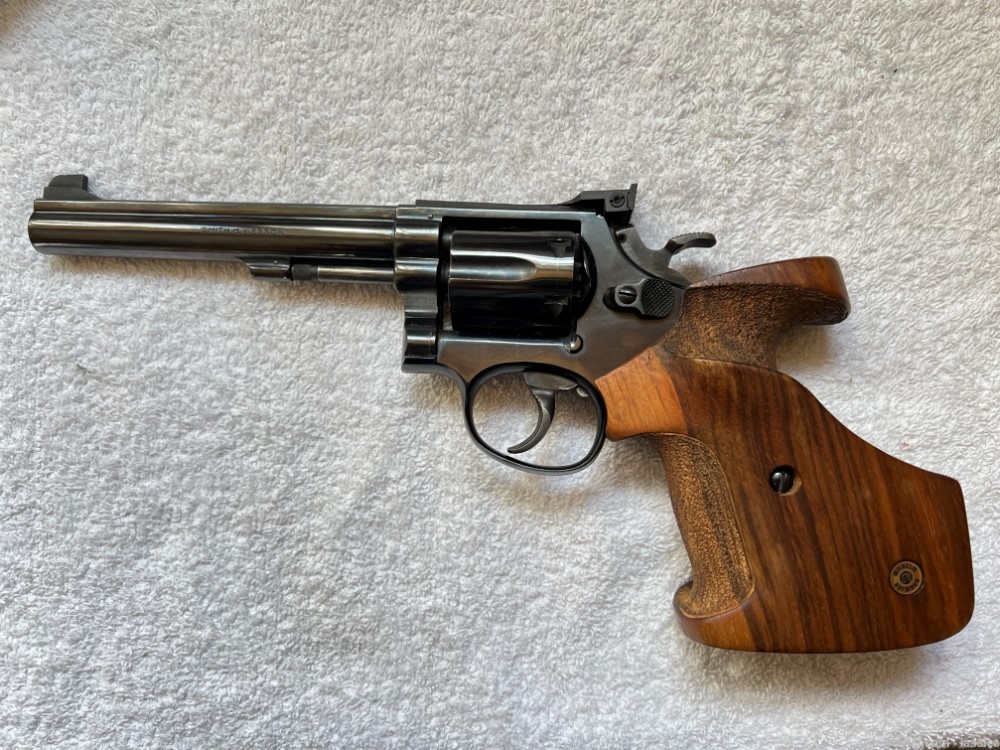 Terrific Smith & Wesson S&W Model 14-2 SAO w/Wilhelm Hofmann Grips C&R-img-21