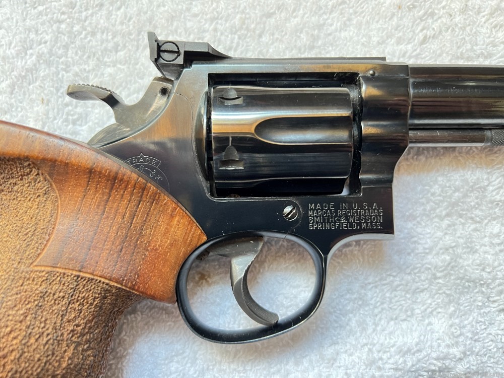 Terrific Smith & Wesson S&W Model 14-2 SAO w/Wilhelm Hofmann Grips C&R-img-1