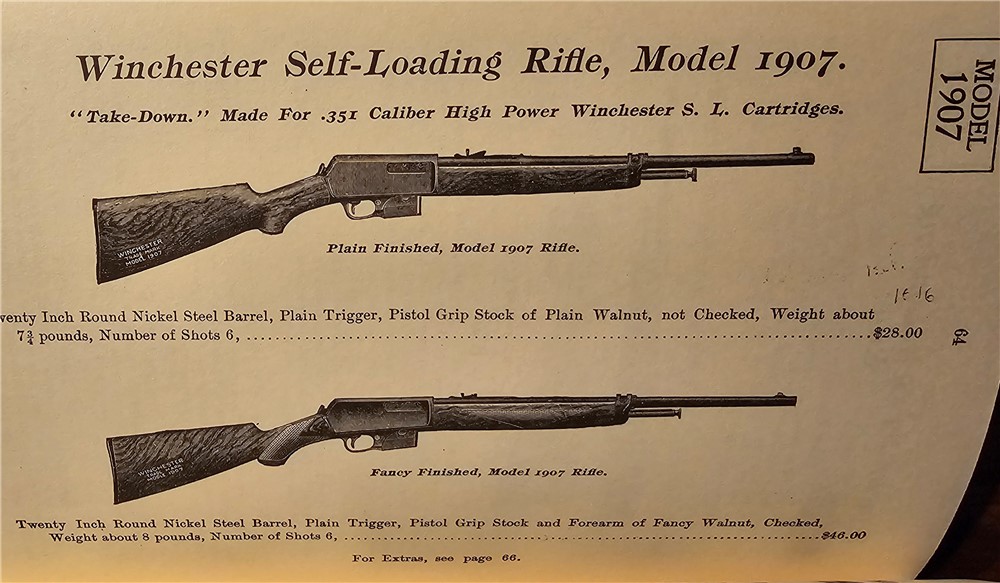 *98% MINTY* Semi-Auto Winchester Self-Loading Rifle Model 07 .351 CAL.-img-14