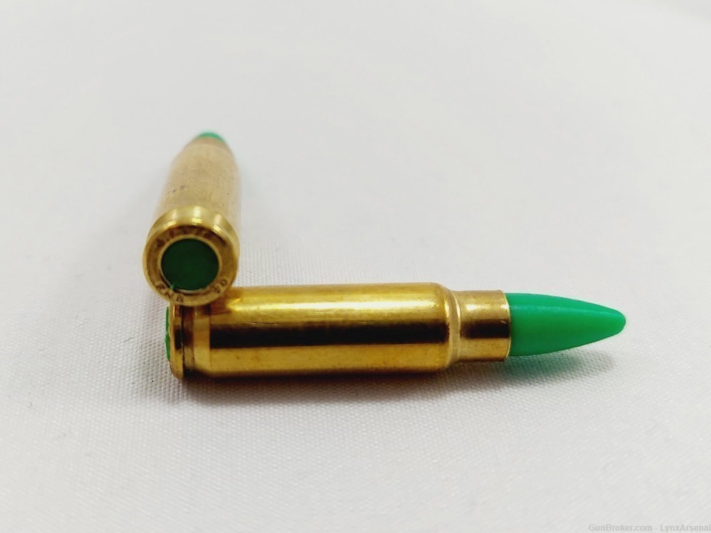 5.7x28 FN Brass Snap caps / Dummy Training Rounds - Set of 10 - Green-img-1