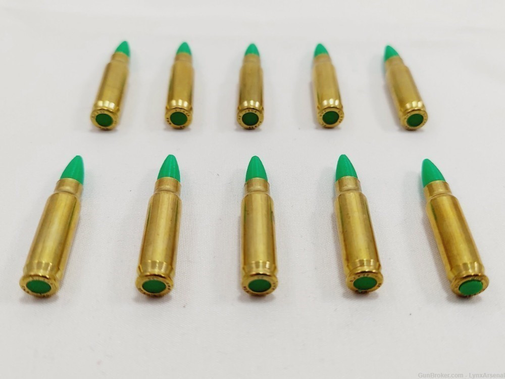 5.7x28 FN Brass Snap caps / Dummy Training Rounds - Set of 10 - Green-img-3