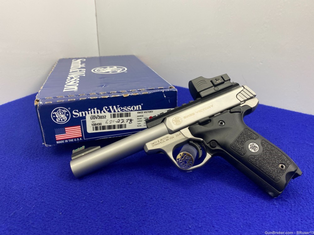 Smith Wesson SW22 Victory .22LR Stainless 5.5" *RELIABLE, ACCURATE RIMFIRE*-img-2