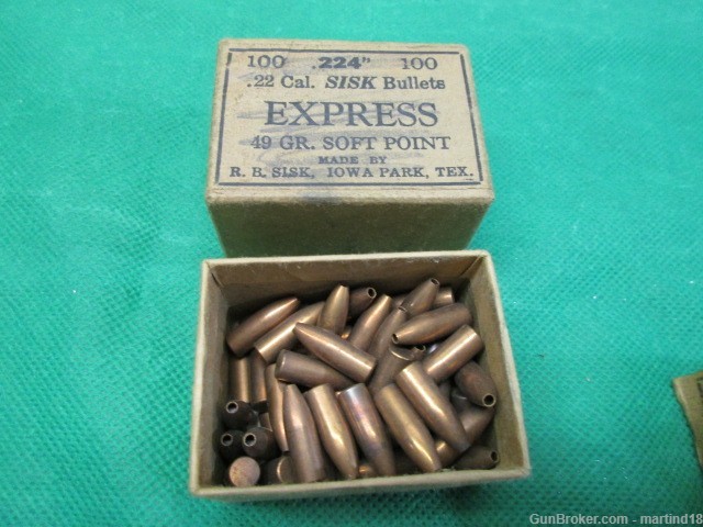 6 Boxes containing about 550Rds Sisk Express & Lovell Bullets .224 22-img-7