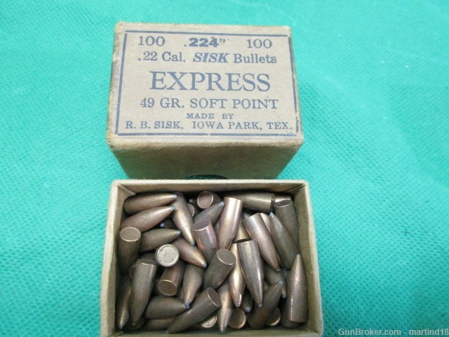 6 Boxes containing about 550Rds Sisk Express & Lovell Bullets .224 22-img-8
