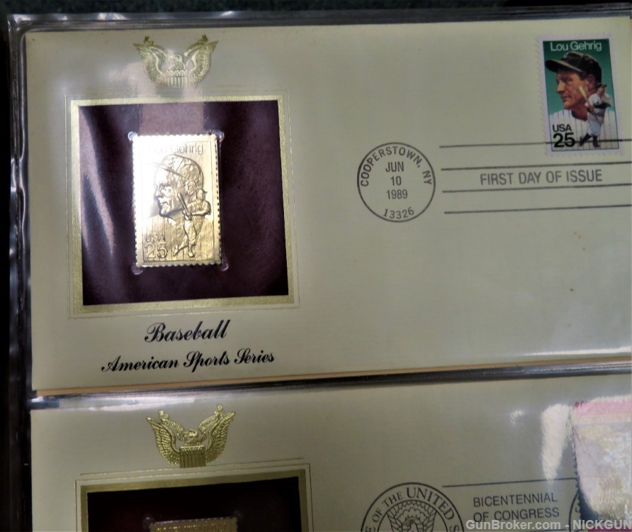 U.S. POSTAL COMMEMORATIVE SOCIETY Book of 22K Gold replicas Stamps-img-24