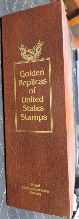 U.S. POSTAL COMMEMORATIVE SOCIETY Book of 22K Gold replicas Stamps-img-1