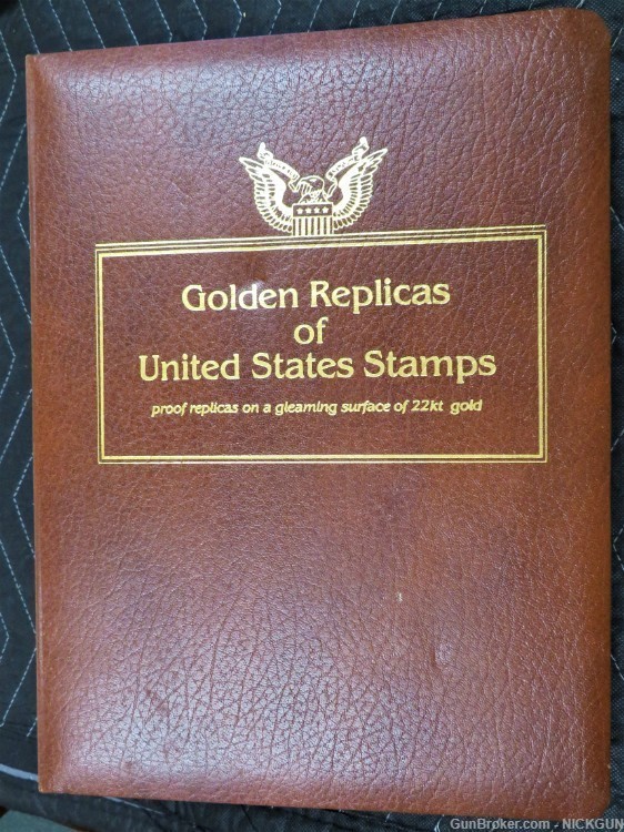 U.S. POSTAL COMMEMORATIVE SOCIETY Book of 22K Gold replicas Stamps-img-0