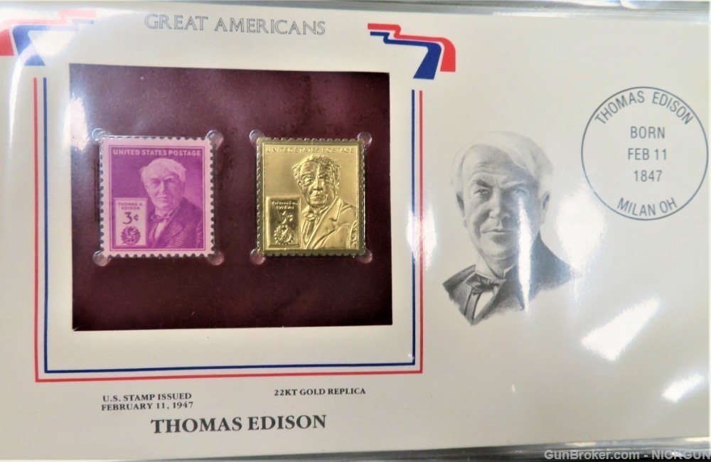 U.S. POSTAL COMMEMORATIVE SOCIETY Book of 22K Gold replicas Stamps-img-20
