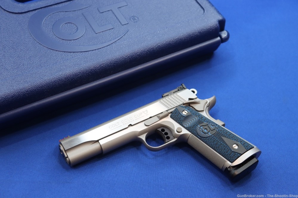 Colt Model GOLD CUP TROPHY 1911 Pistol 9MM Stainless 5" Match SS Magwell SA-img-0
