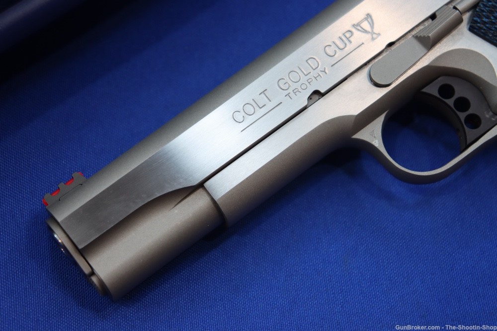 Colt Model GOLD CUP TROPHY 1911 Pistol 9MM Stainless 5" Match SS Magwell SA-img-2