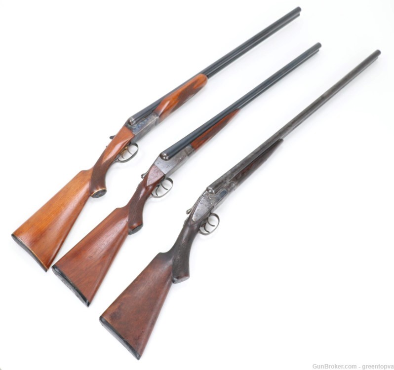 1 Lot of 3 Various Side by Side Shotguns - Gunsmith Special Penny Start!-img-0