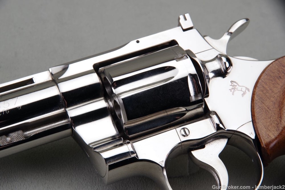 Exceptional & Scarce 1969 Colt Python 357 Magnum 6'' Nickel NIB-img-9