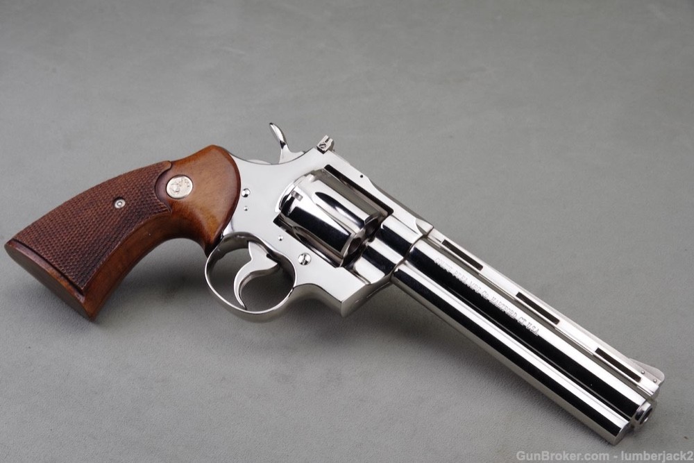 Exceptional & Scarce 1969 Colt Python 357 Magnum 6'' Nickel NIB-img-35