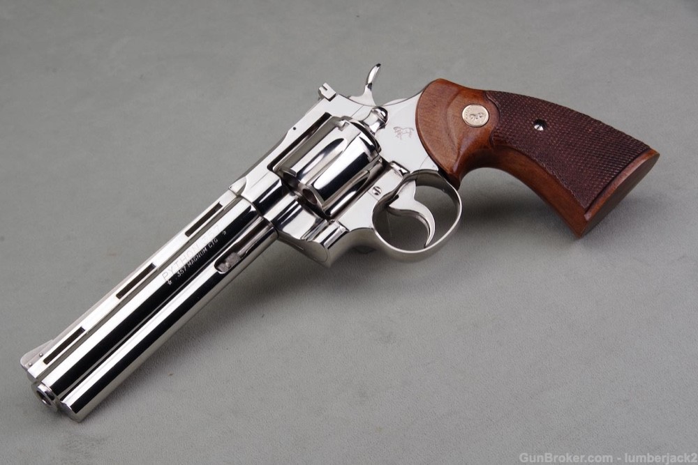 Exceptional & Scarce 1969 Colt Python 357 Magnum 6'' Nickel NIB-img-36