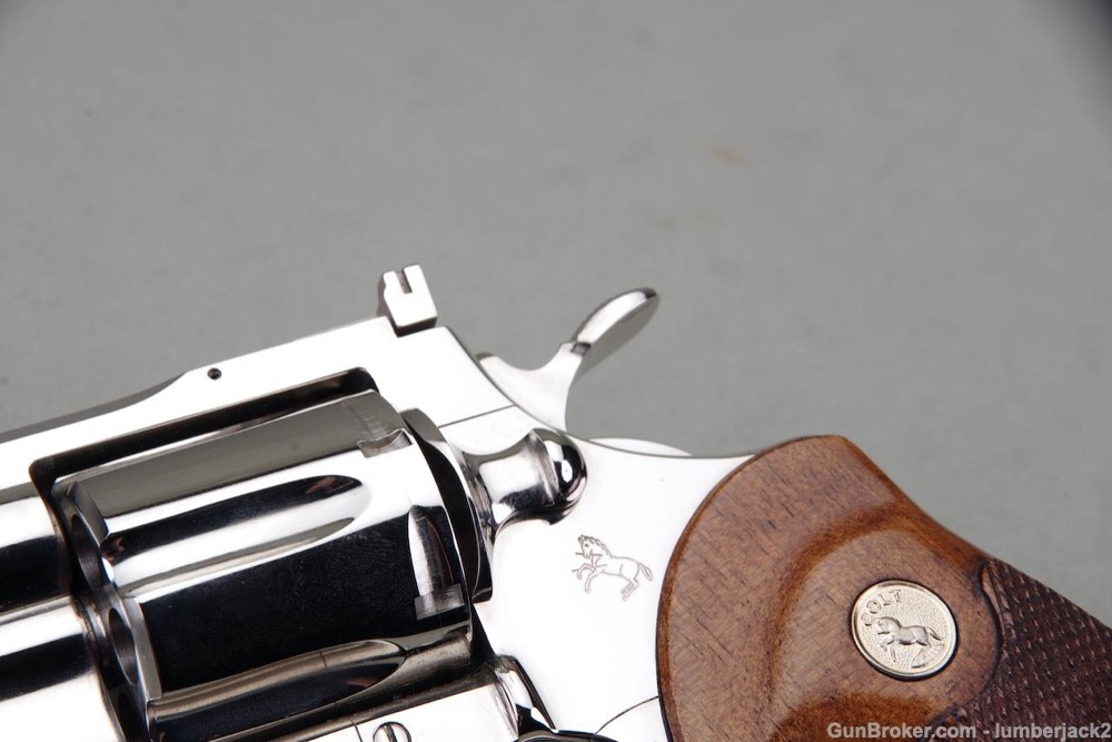 Exceptional & Scarce 1969 Colt Python 357 Magnum 6'' Nickel NIB-img-10