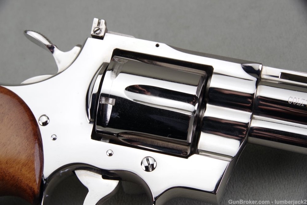 Exceptional & Scarce 1969 Colt Python 357 Magnum 6'' Nickel NIB-img-15