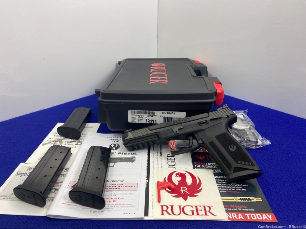 2019 Ruger 57 5.7x28mm Blk 4.94" *HEAD TURNING FUN TO SHOOT PISTOL*-img-0