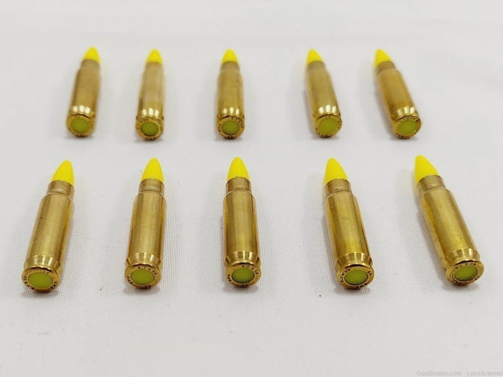 5.7x28 FN Brass Snap caps / Dummy Training Rounds - Set of 10 - Yellow-img-3