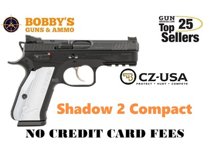 CZ-USA 91252 Shadow 2 Compact Frame 9mm 15+1 4" "NO CREDIT CARD FEE"