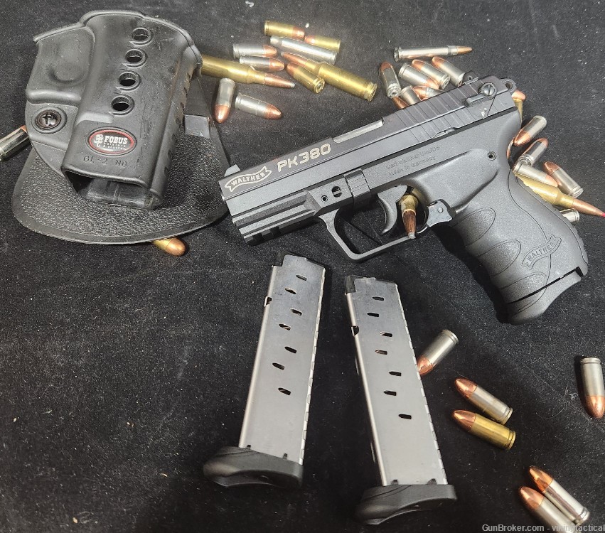 Unfired Walther PK380, 380 ACP, 3 Mags, Fobus Holster - Ready for Defense-img-0
