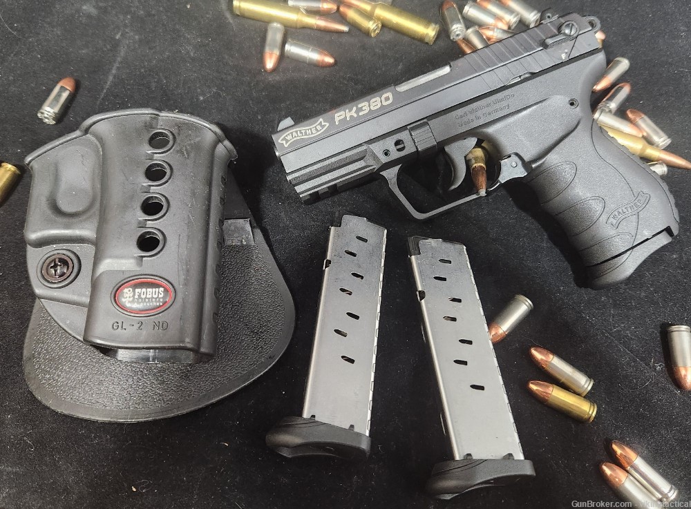 Unfired Walther PK380, 380 ACP, 3 Mags, Fobus Holster - Ready for Defense-img-1