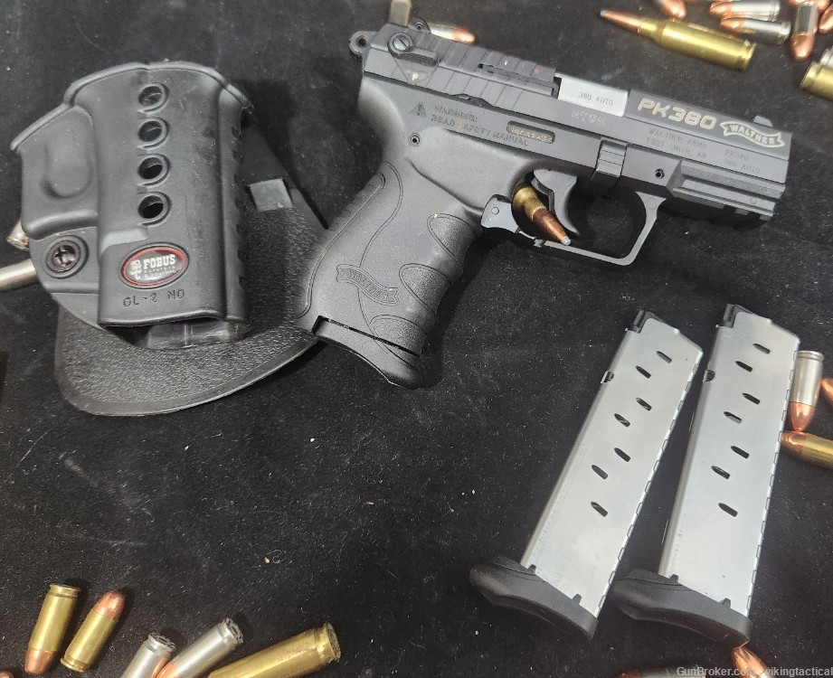 Unfired Walther PK380, 380 ACP, 3 Mags, Fobus Holster - Ready for Defense-img-2