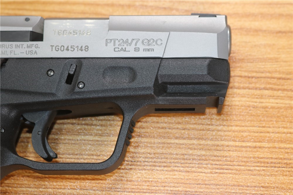 Taurus PT24/7 G2C 9mm 3.25" Barrel Two Tone 1 Mag 13 Rounds-img-6