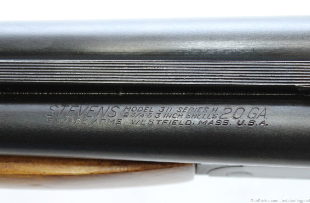 Savage Stevens 311 Series H 28" Barrel 3" 20 Ga SxS Wood Stock Shotgun -img-14