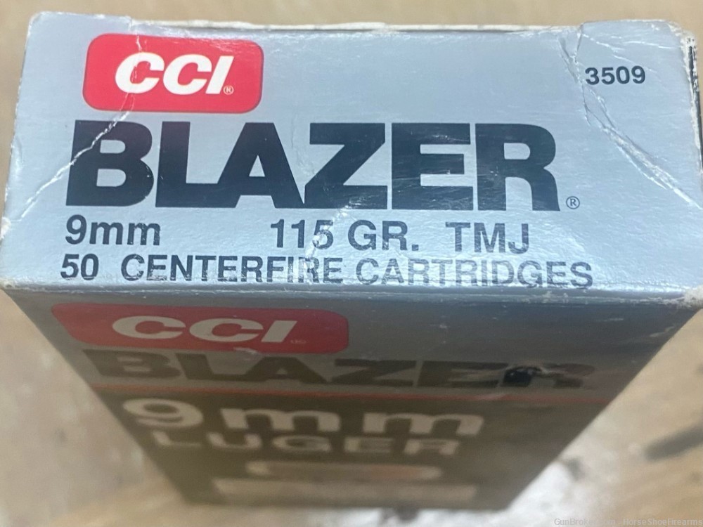 Vintage CCI Blazer 3509 9mm 115gr Aluminum Case 50rd-img-1