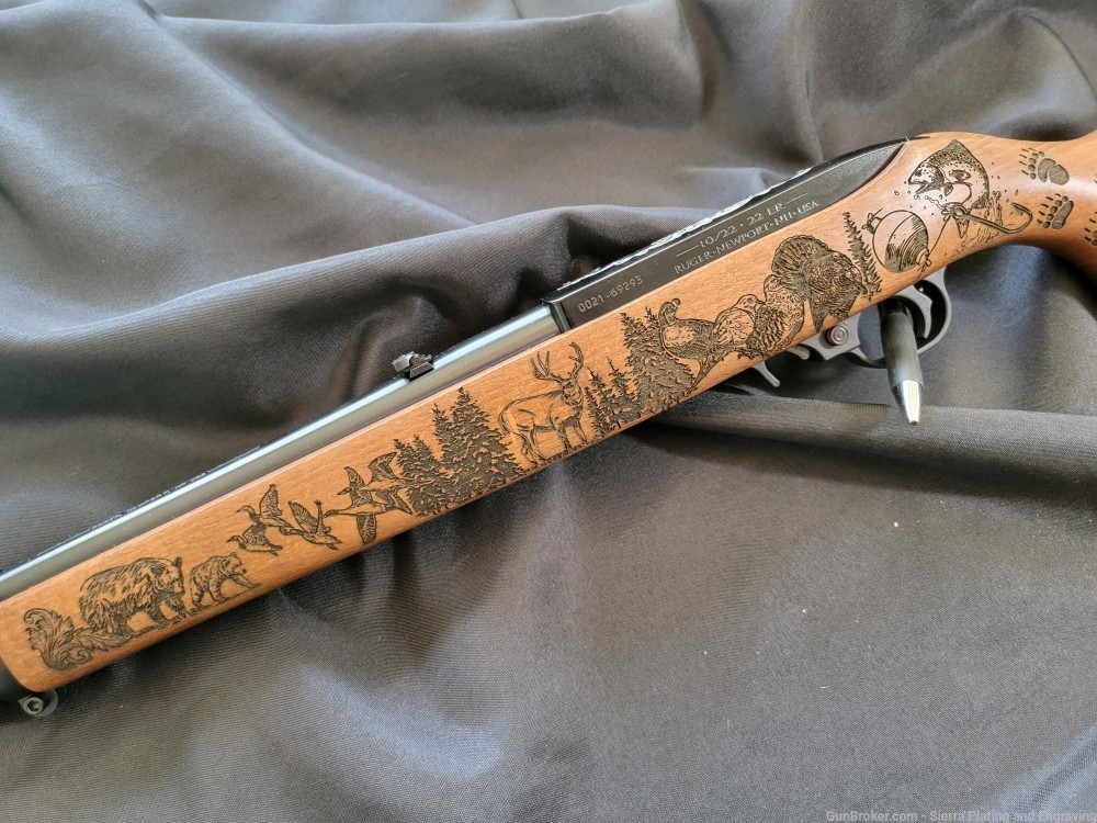 Custom Engraved Ruger 10/22.  "American Wildlife" *Free Shipping!-img-1