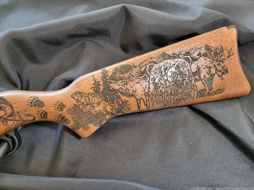 Custom Engraved Ruger 10/22.  "American Wildlife" *Free Shipping!-img-0