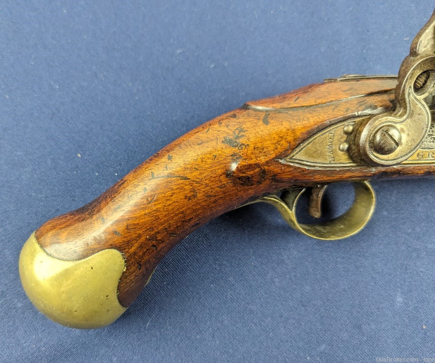 MUSEUM QUALITY  REV WAR PD PATTERN 1756/1777 “LONG Sea Service Pistol-img-1