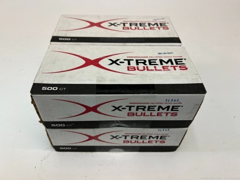 2000 X-Treme 380 ACP .380 Auto 100gr RNFP Copper Plated Bullets Projectiles-img-0