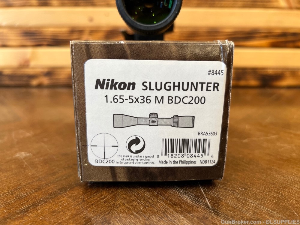 NIKON SLUGHUNTER SHOTGUN SCOPE 1.65-5X36MM BDC 200 RETICLE MATTE BLACK-img-2