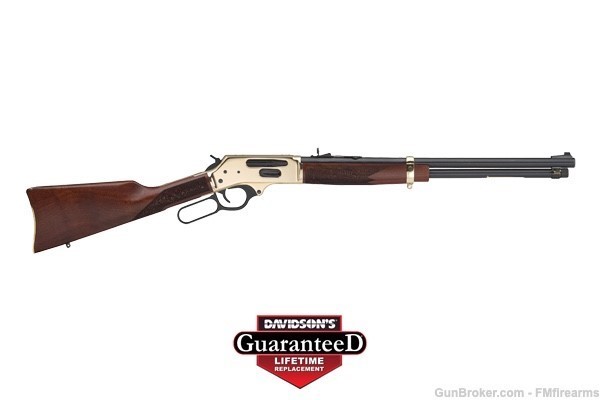 Henry Repeating Arms 410 Brass Engraved Lever Action Side Gate-img-0