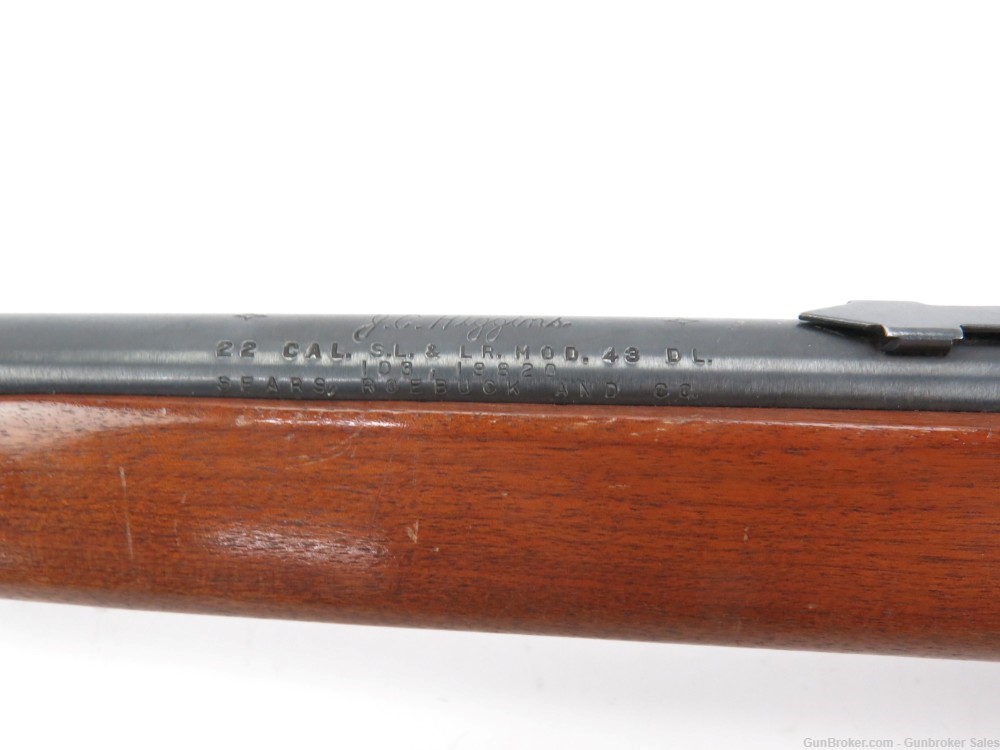 JC Higgins Sears & Roebuck Model 43 DL .22 S/L/LR 22" Bolt-Action Rifle-img-7