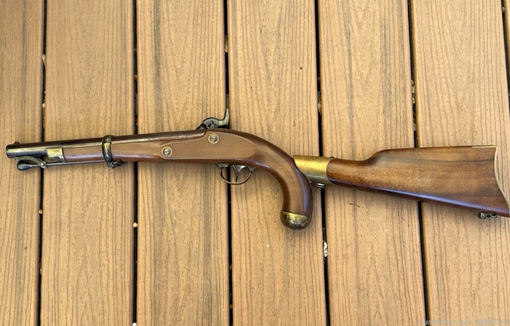Navy Arms 1855 Dragoon Carbine Antonio Zoli  .58cal Pistol w/ Stock -img-2