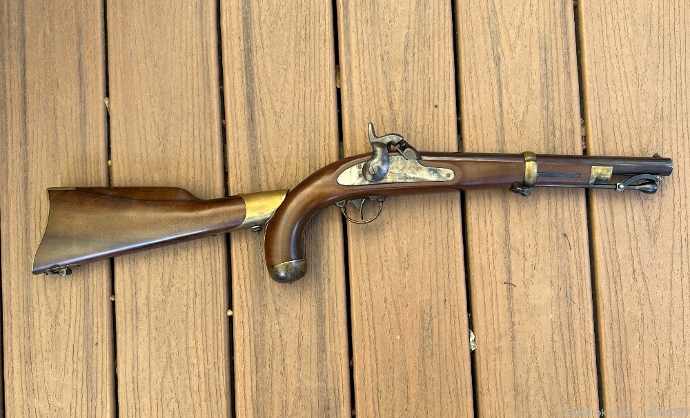 Navy Arms 1855 Dragoon Carbine Antonio Zoli  .58cal Pistol w/ Stock -img-0