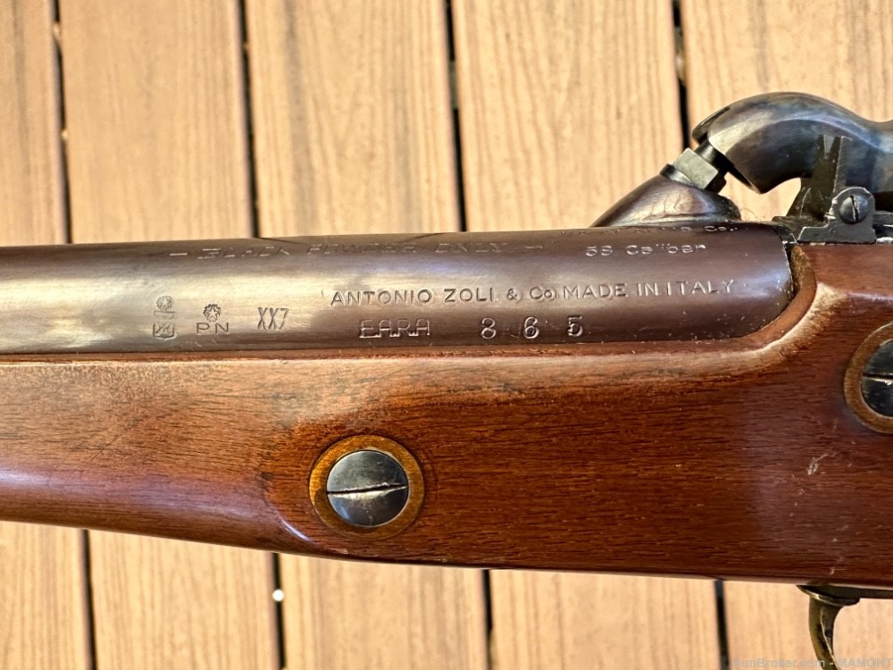 Navy Arms 1855 Dragoon Carbine Antonio Zoli  .58cal Pistol w/ Stock -img-3