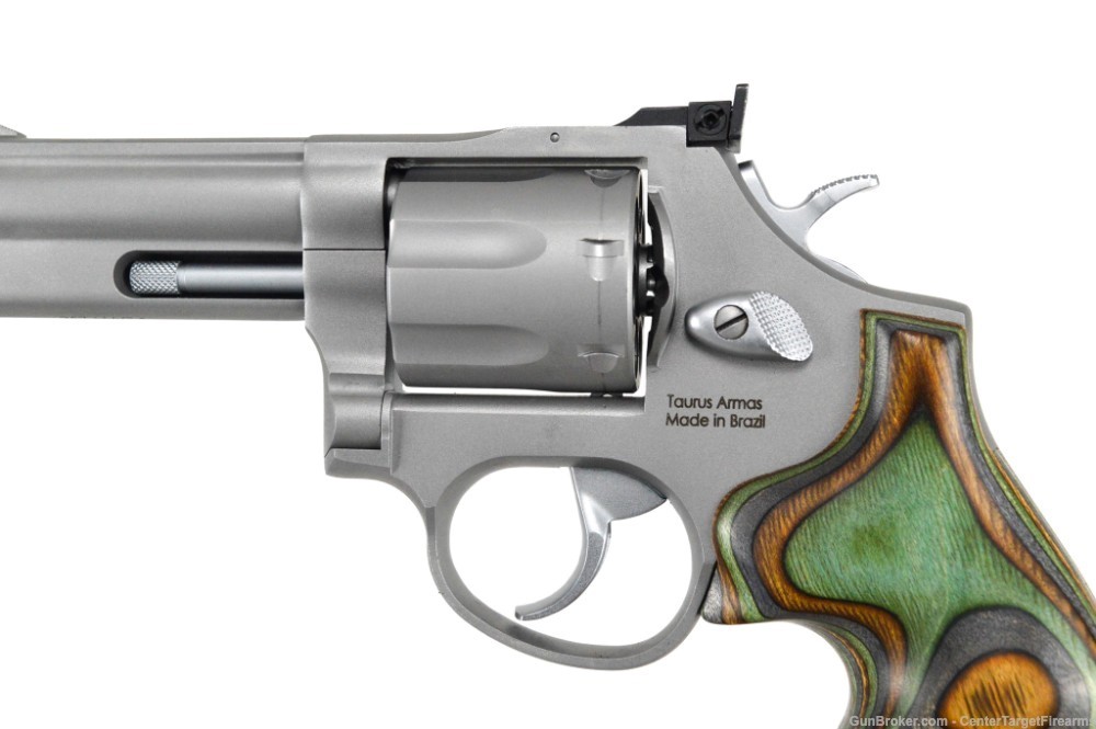 Taurus Model 66 Stainless M66 4" 7-Shot .357 Mag Hogue Laminate Camo Grip-img-13