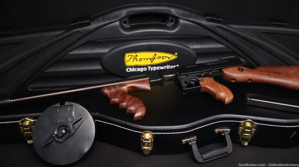 Auto Ordnance 1927A1 Deluxe .45 ACP Thompson Tommy Gun Guitar Case Drum -img-0