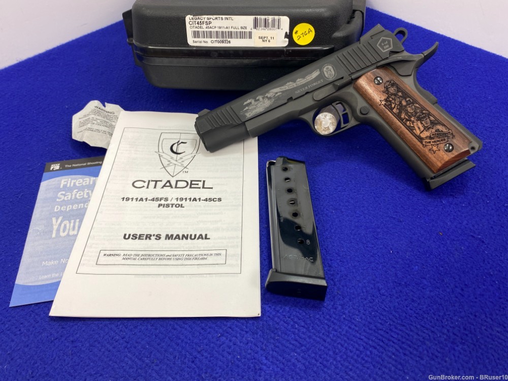 Citadel 1911-A1FS .45ACP *SET 1/3 "911 COMMEMORATIVE" BY HISTORICAL ARMORY*-img-3