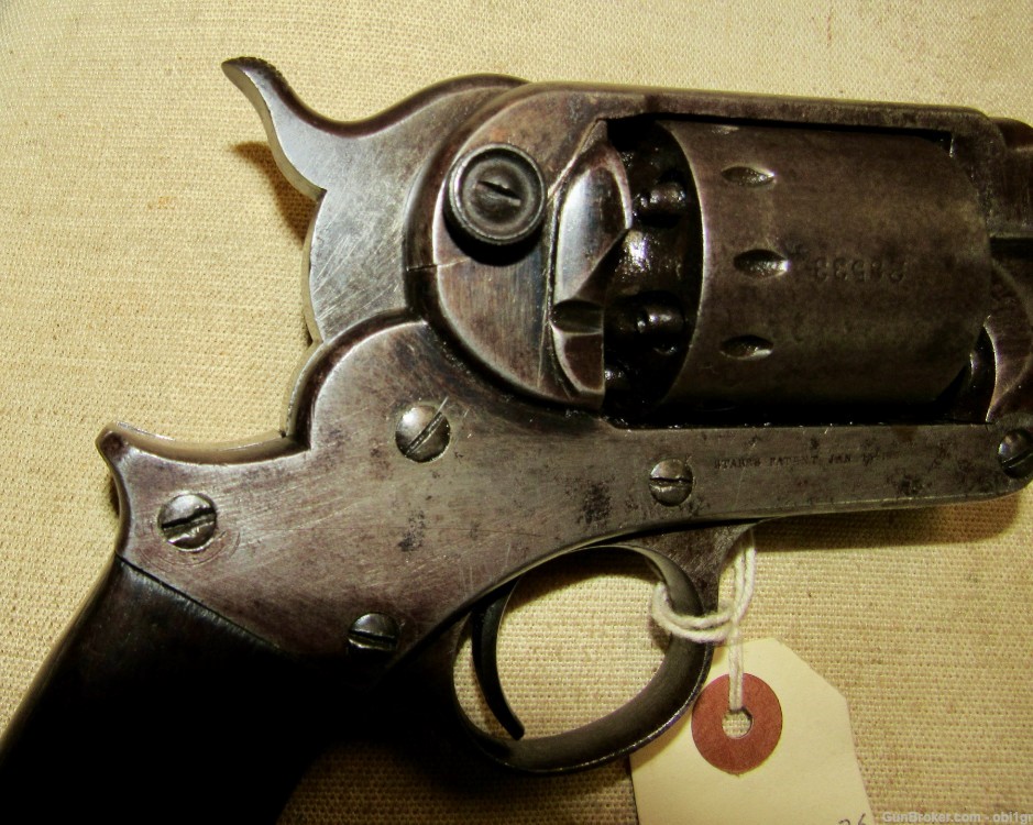 Original Civil War Starr 1863 Single Action .44 Percussion Army Revolver-img-2
