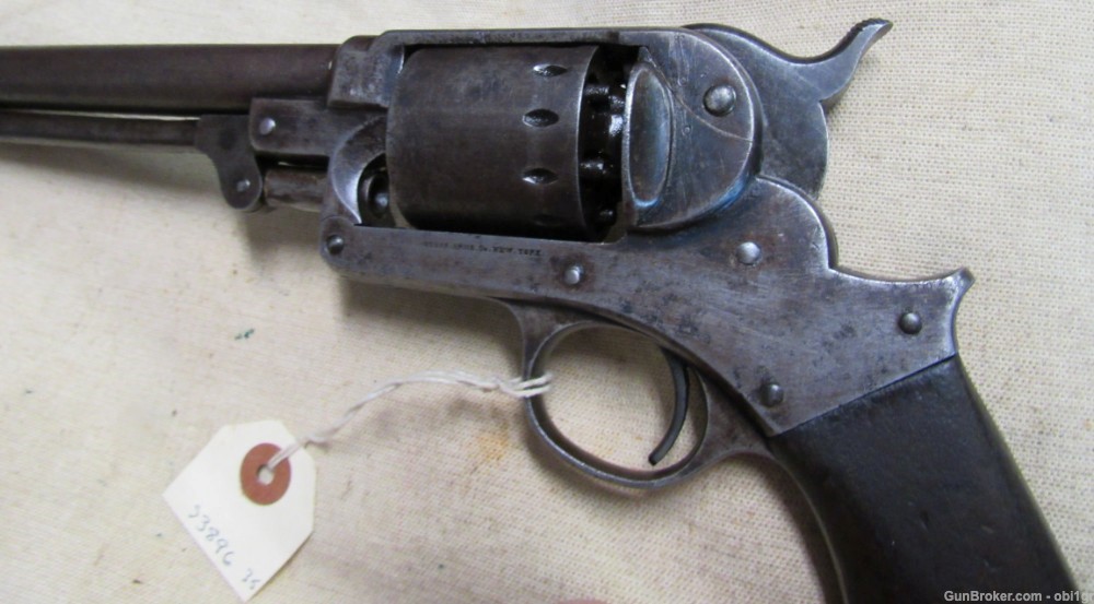 Original Civil War Starr 1863 Single Action .44 Percussion Army Revolver-img-11